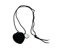 ZEPFJHE Collana moderna con ciondolo a forma di cuore, collana con ciondolo a forma di cuore, collana lunga in corda, regolabile, per amanti della moda, gioielli alla moda, Misura unica, come
