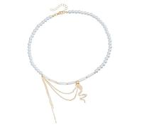 ZEPFJHE Collana Per Tallone Lunghezza Regolabile CAMPIO Serpente Snake In Lega In Lega Per Abbinare La Collana Del Cuore.