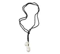 ZEPFJHE Collana versatile a strati con perle finte e cristallo regolabile con perline gioielli per abiti alla moda perle finte gioielli dichiarazione, Misura unica, come descritto, come descritto