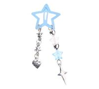 ZEPFJHE Colore Cinque punte Stella Clip di Capelli Dolce Fresco Filigrana Metallo Hairpins Semplice Moda Bambini Ragazze Capelli Copricapo
