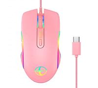 ZEPFJHE Computer con 3200DPI per PC Office & Home Cavo USB intrecciato retroilluminato 7 pulsanti Mouse per computer con filo