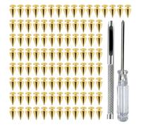 ZEPFJHE Confezione da 100 borchie robuste in metallo con chiusura a vite per abbigliamento punk e progetti in pelle, forniture per scarpe e decorazioni, Misura unica, come descritto, come descritto