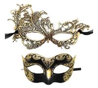 ZEPFJHE Confezione da 2 mascherine funzionali ispirate alla danza per Halloween e raduni e feste in maschera