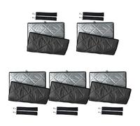 ZEPFJHE Confezione da 5 borse termiche per il trasporto di alimenti, in poliestere, colore argento, accessori per corriere e venditori al mercato, A, Taglia unica