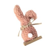 ZEPFJHE Coniglietti Peluche Farcito Figurine Con Base In Legno Vassoio A Livelli Decors Per Pasqua Tavolo E Casali Stili Decorazione Domestica Pasqua Peluche Figurine