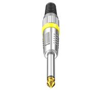 ZEPFJHE Connettore in metallo Adattatore maschio da 6,35 mm con contatti in oro 24K Design a vite sicura per trasmissione di eventi Adattatore maschio rinforzato per connessione chitarra/microfono