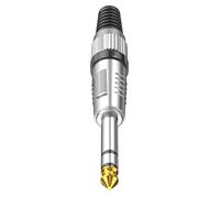 ZEPFJHE Connettore in metallo Adattatore maschio da 6,35 mm con contatti in oro 24K Design a vite sicura per trasmissione di eventi Adattatore maschio rinforzato per connessione chitarra/microfono