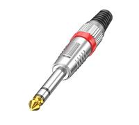 ZEPFJHE Connettore in metallo Adattatore maschio da 6,35 mm con contatti in oro 24K Design a vite sicura per trasmissione di eventi Adattatore maschio rinforzato per connessione chitarra/microfono