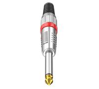 ZEPFJHE Connettore in metallo Adattatore maschio da 6,35 mm con contatti in oro 24K Design a vite sicura per trasmissione di eventi Adattatore maschio rinforzato per connessione chitarra/microfono