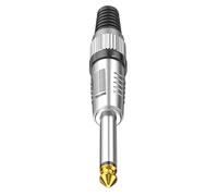 ZEPFJHE Connettore in metallo Adattatore maschio da 6,35 mm con contatti in oro 24K Design a vite sicura per trasmissione di eventi Adattatore maschio rinforzato per connessione chitarra/microfono