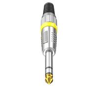 ZEPFJHE Connettore in metallo Adattatore maschio da 6,35 mm con contatti in oro 24K Design a vite sicura per trasmissione di eventi Adattatore maschio rinforzato per connessione chitarra/microfono