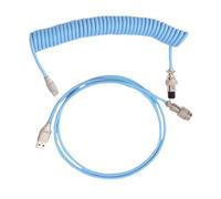 ZEPFJHE Connettori per Aviazione in Metallo Arrotolato USB Tipo C Cavo per Tastiere Meccaniche Connettori Aeronautica Spirale Paracord Tipo C Cavo Meccanico