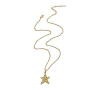 ZEPFJHE Contemporaneo Layering Collana In Acciaio Inox Gioielli Del Collo Moda Della Collana Regalo Temperamento Femminile Collo Gioielli Collana Stella Per Le Donne, Misura unica, come descritto