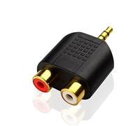 ZEPFJHE Convertitore adattatore connettore stereo da 3,5 mm maschio a 2 femmine per desktop per PC, cuffie, altoparlante, cuffie e microfono