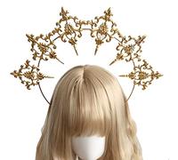 ZEPFJHE Copricapo da donna per la madrina, gotico, vergine, accessori per capelli, passerelle, puntelli