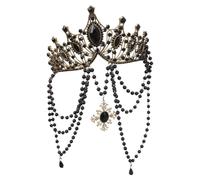 ZEPFJHE Copricapo per costume di Halloween gotico mistico copricapo elegante fasce per capelli accessori per capelli per donne e ragazze corone gotiche copricapo