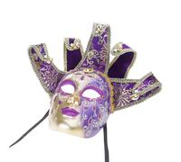 ZEPFJHE Costume in maschera vintage veneziani giullari carnevale cosplay festa di Halloween per donne uomini mascherata