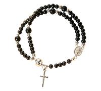 ZEPFJHE Croci Ciondolo Rosario Preghiera Perline Gioielli Moda Croci Charm Link Catena Gioielli per Uomo Donna Moda, One Size, come descritto, come descritto