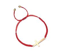 ZEPFJHE Crocifisso intrecciato semplice con lunghezza regolabile alla moda intrecciato Handchain gioielli unisex per l'uso quotidiano gioielli di coppia, Misura unica, come descritto