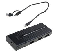 ZEPFJHE Custodia Alloggiamento del Disco Solido con USB C 3.2 Adattatore Porta 2 in 1 Protocolli Toolless in Alluminio per 2260 2242 2280