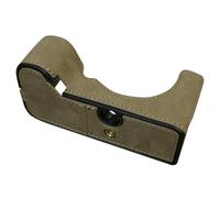 ZEPFJHE Custodia in pelle per fotocamera ILCE 7c2 con facile accesso protezioni solide custodia per fotocamera per utenti, cachi, Set Bagagli