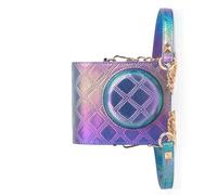 ZEPFJHE Custodia per fotocamera a scacchi ricamata, in pelle PU, morbida, per Mini12, con tracolla, prugna, Set Bagagli