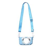 ZEPFJHE Custodia protettiva in silicone per fotocamera portatile per bambini, con cordino regolabile e antivibrazione, Blu, Dog, Set Bagagli