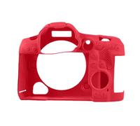 ZEPFJHE Custodia protettiva per fotocamera R5II con texture antiscivolo morbida in gomma siliconica protettiva custodia in silicone, Rosso, Set Bagagli