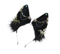 ZEPFJHE Dark Series Esotico Lupo Orecchio Hairband Roleplay Anime Costume Hairhoop Maschere Copricapo Anime Evento Accessori Testa Orecchio Animale Cerchietto