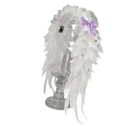 ZEPFJHE Dark Series - Fascia per capelli con ali d'angelo, stile punk, decorazione in pizzo, per donne, adolescenti, ragazze, uso quotidiano, costume anime, gotico, ala d'angelo