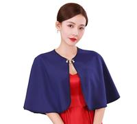 ZEPFJHE Delicato scialle avvolgente per donne ragazze occasioni formali sciarpa decorativa comoda mantella per varie occasioni vestire formale spalla avvolgere, blu navy, Taglia unica