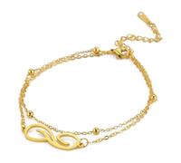 ZEPFJHE Design infinito da donna in acciaio inox, comodo e regolabile, per tutti i giorni o occasioni speciali, Misura unica, come descritto