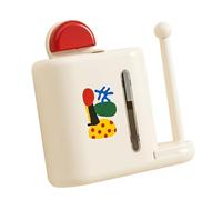 ZEPFJHE Dispenser di pellicola trasparente a parete Design con forte ventosa finestra visibile Scatola di immagazzinaggio della cucina Impermeabile Moderno Dispenser di accessori da cucina