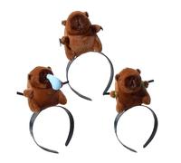 ZEPFJHE Divertente cerchietto per capelli con capibara in stile cartone animato con clip per capelli per palcoscenico trucco festa costume fascia divertente