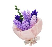 ZEPFJHE DIYS - Set per bouquet di lavanda, per la pulizia dei tubi, con nastro floreale, filo di ciniglia, regalo del Ringraziamento, kit per bouquet di fiori