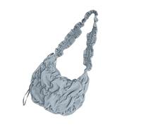 ZEPFJHE Donne Colore Solido Gnocchi Borsa Grande Capacità Crossbody Pendolarismo Spalla Casual Pieghe Messaggeri Donne Grande Capacità Spalla Trendy Nube Tinta unita Crossbody, Blu, One Size