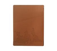 ZEPFJHE Efficiente custodia per passaporti con mappa del mondo interattiva ricamata, custodia per passaporti per viaggi Mileposts Travel Memory Passport Cover, Marrone, Taglia unica