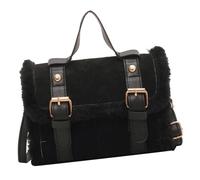 ZEPFJHE Elegante borsa a tracolla da donna in peluche collezione invernale 2024 piccola borsa quadrata per viaggi o lavoro borsa quotidiana, Nero , One Size