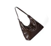 ZEPFJHE Elegante borsa a tracolla di grande capacità morbida in PU texture leggera borsa pratica essenziale Undrearm Bag, Caff