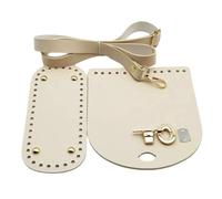 ZEPFJHE Elegante borsa all'uncinetto Base Set di Ricambio Con Fibbia Cinghia Regolabile Per Borsa A Tracolla A Mano Accessori Borsa Crochet Kit Fare, Bianco Ape, One Size