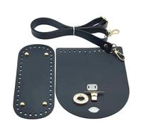 ZEPFJHE Elegante borsa all'uncinetto Base Set di Ricambio Con Fibbia Cinghia Regolabile Per Borsa A Tracolla A Mano Accessori Borsa Crochet Kit Fare, Nero , One Size