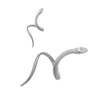 ZEPFJHE Elegante bracciale aperto regolabile con serpente e anelli alla moda, per occasioni sociali quotidiane, elegante braccialetto, Misura unica, come descritto
