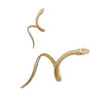 ZEPFJHE Elegante bracciale aperto regolabile con serpente e anelli alla moda, per occasioni sociali quotidiane, elegante braccialetto, Misura unica, come descritto