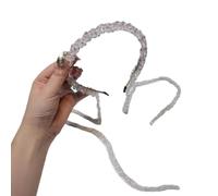 ZEPFJHE Elegante cerchietto con nappe di cristallo, gioiello per capelli, per matrimoni, balli, feste