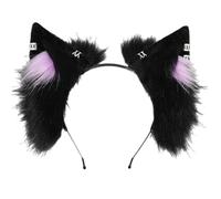 ZEPFJHE Elegante cerchietto con orecchie di animale in peluche per bambini e donne, copricapo per cosplay, feste in costume e accessorio per capelli alla moda per tutti i giorni
