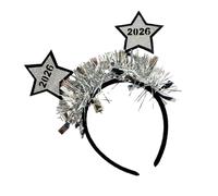 ZEPFJHE Elegante cerchietto per capodanno 2026 glitterato per adulti e bambini, per feste di Natale e accessori fotografici, copricapo regolabile per feste