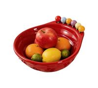 ZEPFJHE Elegante ciotola multiuso con forchette per snack e dessert, piatto di frutta per feste e pasti quotidiani, stoviglie sicure