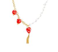 ZEPFJHE Elegante Collana A Sospensione In Vetro A Forma Frutta Con Catena In Acciaio Inossidabile Ideale Per Le Donne Cercano Accessori Unici Vetro Alla
