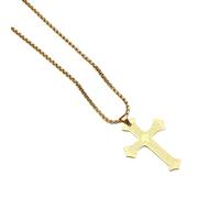ZEPFJHE Elegante collana con croci religiose con scritture spagnole in materiali in lega per dichiarazioni di moda uniche collana elegante, Misura unica, come descritto, come descritto