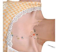 ZEPFJHE Elegante collana con perline floreali con colori vivaci per fotografia in spiaggia e abbigliamento casual vibrante collana di perline per abbigliamento resort